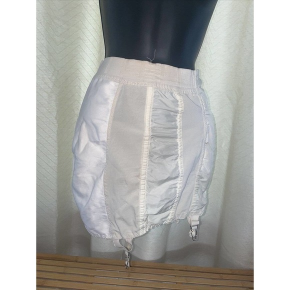 Antique Corset Girdle Satin Vintage French Boudoir Garters Shapewear sexy